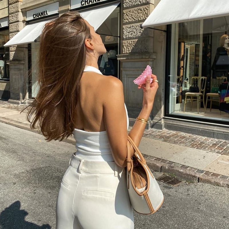 BIANCA | Top halter blanco