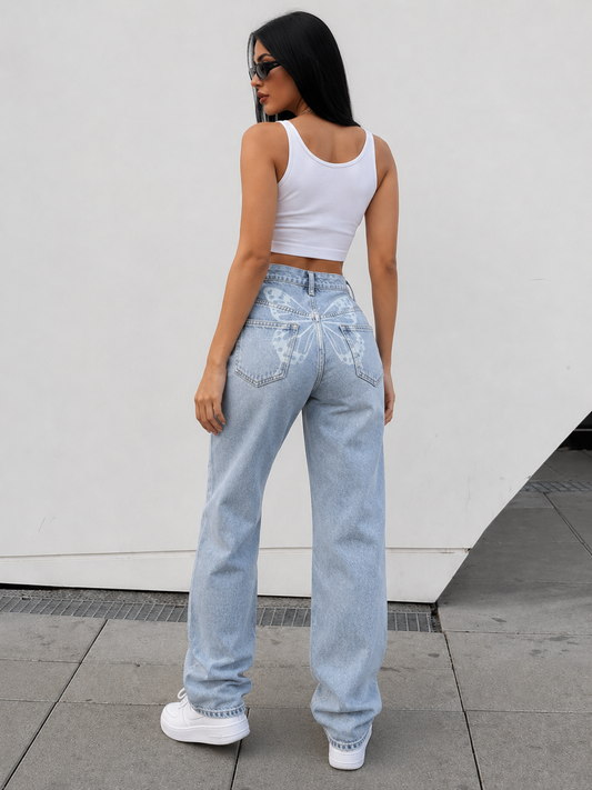 ELYSIA | Jeans rectos de tiro alto